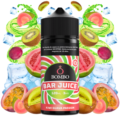 Bombo Bar Juice Kiwi Guava Passion 120ml - Kiwi Guayaba Maracuyá1