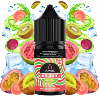 Bombo Bar Juice Kiwi Guava Passion Ice Salt 30ml - Kiwi Guayaba Maracuyá1