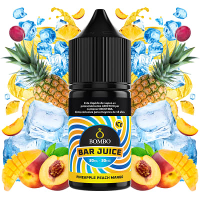 Bombo Bar Juice Pineapple Peach Mango Ice Salt 30ml - Piña, Melocotón y Mango1