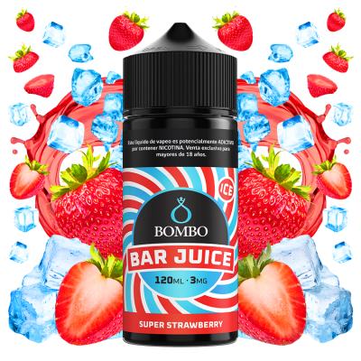 Bombo Bar Juice Super Strawberry 120ml - Frutillas Refrescantes1