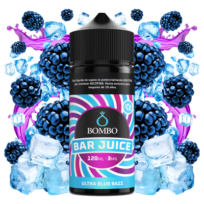 Bombo Bar Juice Ultra Blue Razz 120ml - Frambuesa Azul1