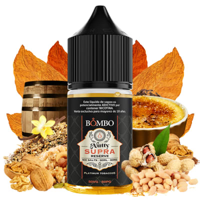 Bombo Nutty Supra Reserve Salt 30ml - Tabaco Crema1