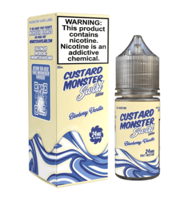 Custard Monster Swirl Blueberry Vanilla Salt 30ML - Vainilla y Arándanos1
