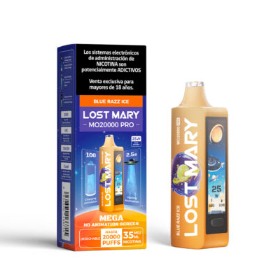 Lost Mary Blue Razz Ice 20.000 Puffs - Frambueza Azul1