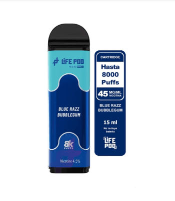 Life Pod Recarga Eco Pro Blue Razz Bubblegum 8.000 Puff1