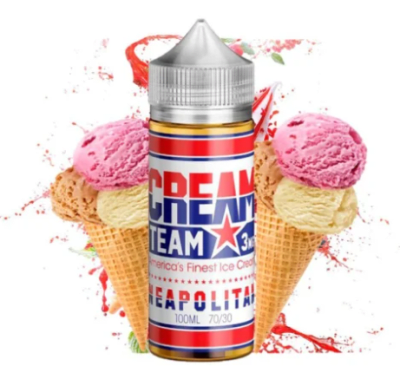 Cream Team Neapolitan 120ml - Helado de Vainilla, Chocolate y Frutilla1