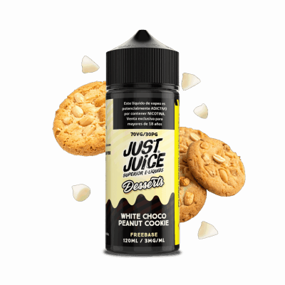 Just Juice White Choco Peanut Cookie 120ML - Chocolate Blanco y Maní2