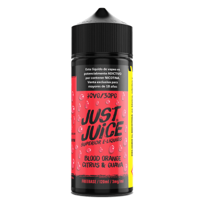 Just Juice Blood Orange Citrus & Guava 120ml - Jugo de naranjas y guayaba1