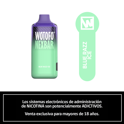Wotofo Nexbar Blue Razz Ice 10000 Puffs - Arándanos Hielo1