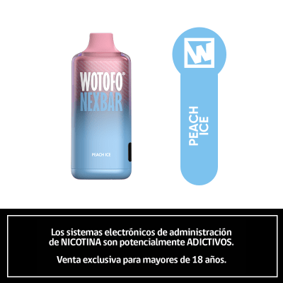 Wotofo Nexbar Peach ice 10000 Puffs - Durazno Hielo1