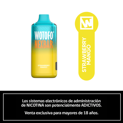 Wotofo Nexbar Strawberry mango 10000 Puffs - Frutilla Mango1