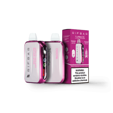Rifbar Turbo X Sour Grape Cotton Candy 15000 Puffs1