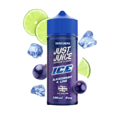Just Juice Blackcurrant & Lime Ice 120ml - Grosella Negra y Lima1