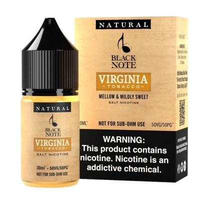 Black Note Virgina Tobacco Salt 30ml - Tabaco Dulce1