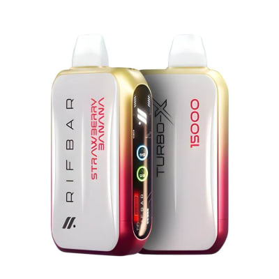 Rifbar Turbo X Strawberry Banana 15000 Puffs - Frutilla Banana1