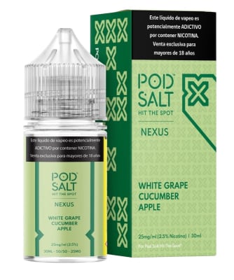 Pod Salt Nexus White Grape Cucumber Salt 30ML - Uva Manzana y Pepino1