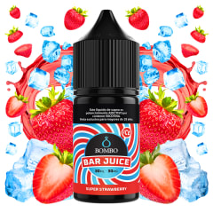 Bombo Bar Juice Super Strawberry Ice Salt 30ml - Frutillas Refrescantes
