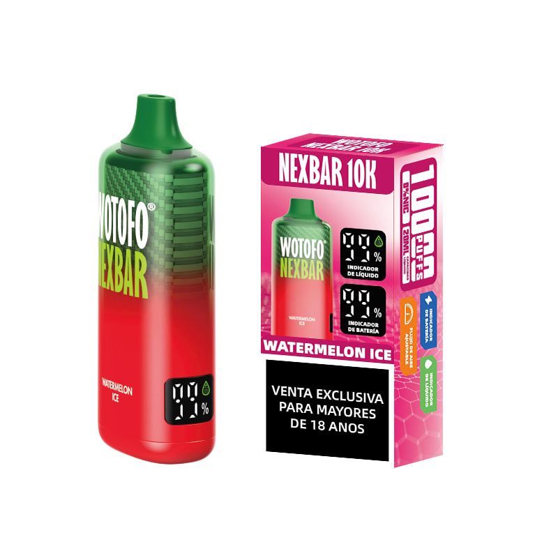 Wotofo Nexbar Watermelon Ice 10000 Puffs - Sandía Hielo2