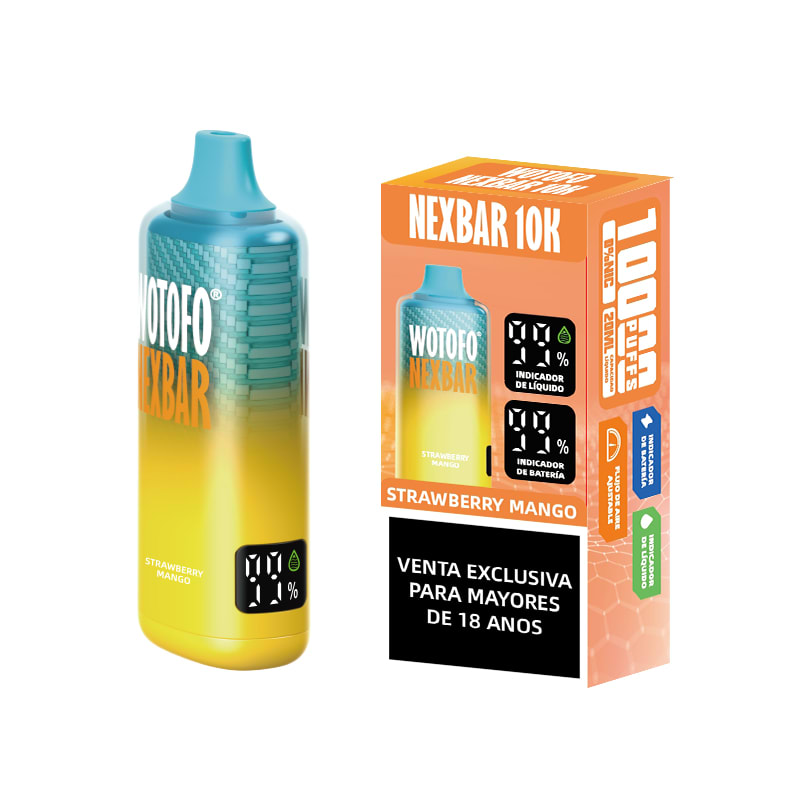 Wotofo Nexbar Strawberry mango 10000 Puffs - Frutilla Mango2