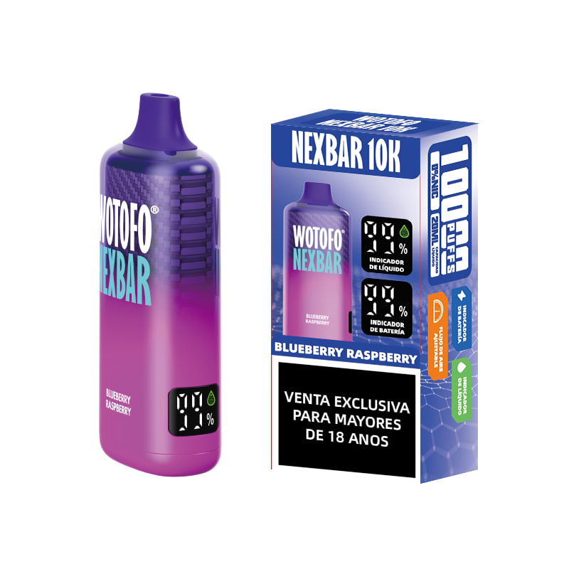 Wotofo Nexbar Blueberry Raspberry 10000 Puffs - Arándano Frambuesa2