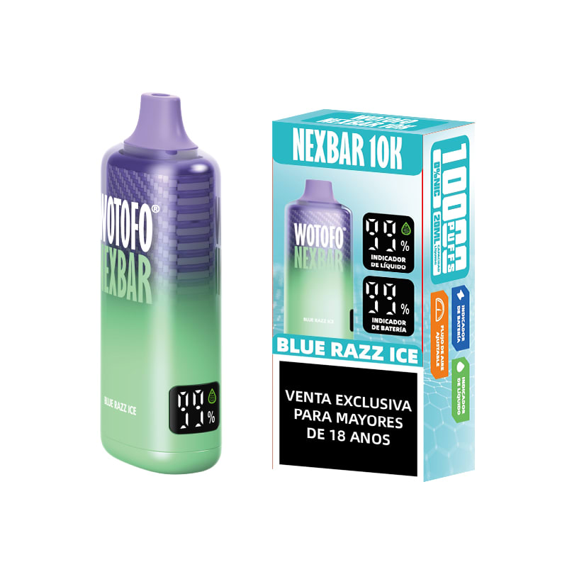 Wotofo Nexbar Blue Razz Ice 10000 Puffs - Arándanos Hielo2