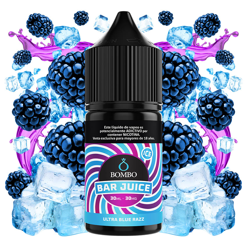 Bombo Bar Juice Ultra Blue Razz Salt 30ml - Frambuesa Azul 0