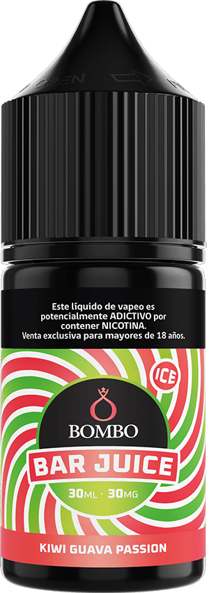 Bombo Bar Juice Kiwi Guava Passion Ice Salt 30ml - Kiwi Guayaba Maracuyá2