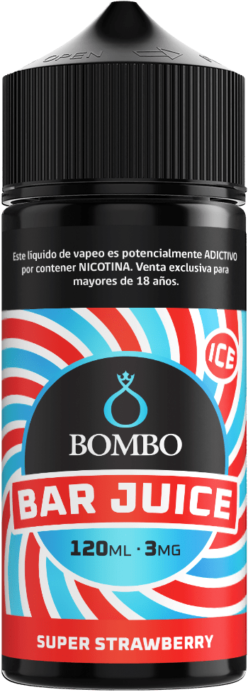 Bombo Bar Juice Super Strawberry 120ml - Frutillas Refrescantes2