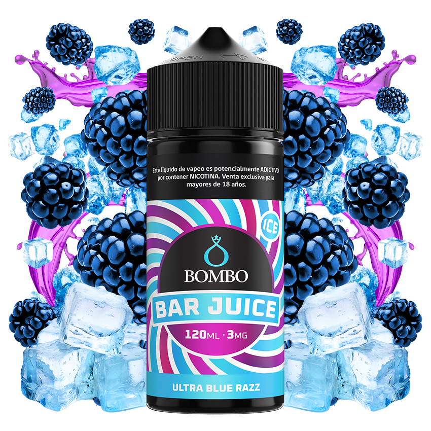 Bombo Bar Juice Ultra Blue Razz 120ml - Frambuesa Azul 0
