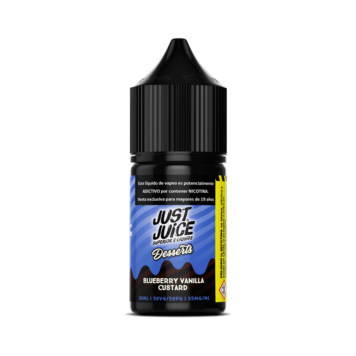 Just Juice Blueberry Vanilla Custard Salt 30ML - Crema y Arándanos1