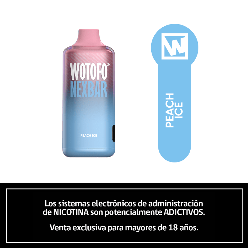 Wotofo Nexbar Peach ice 10000 Puffs - Durazno Hielo 0