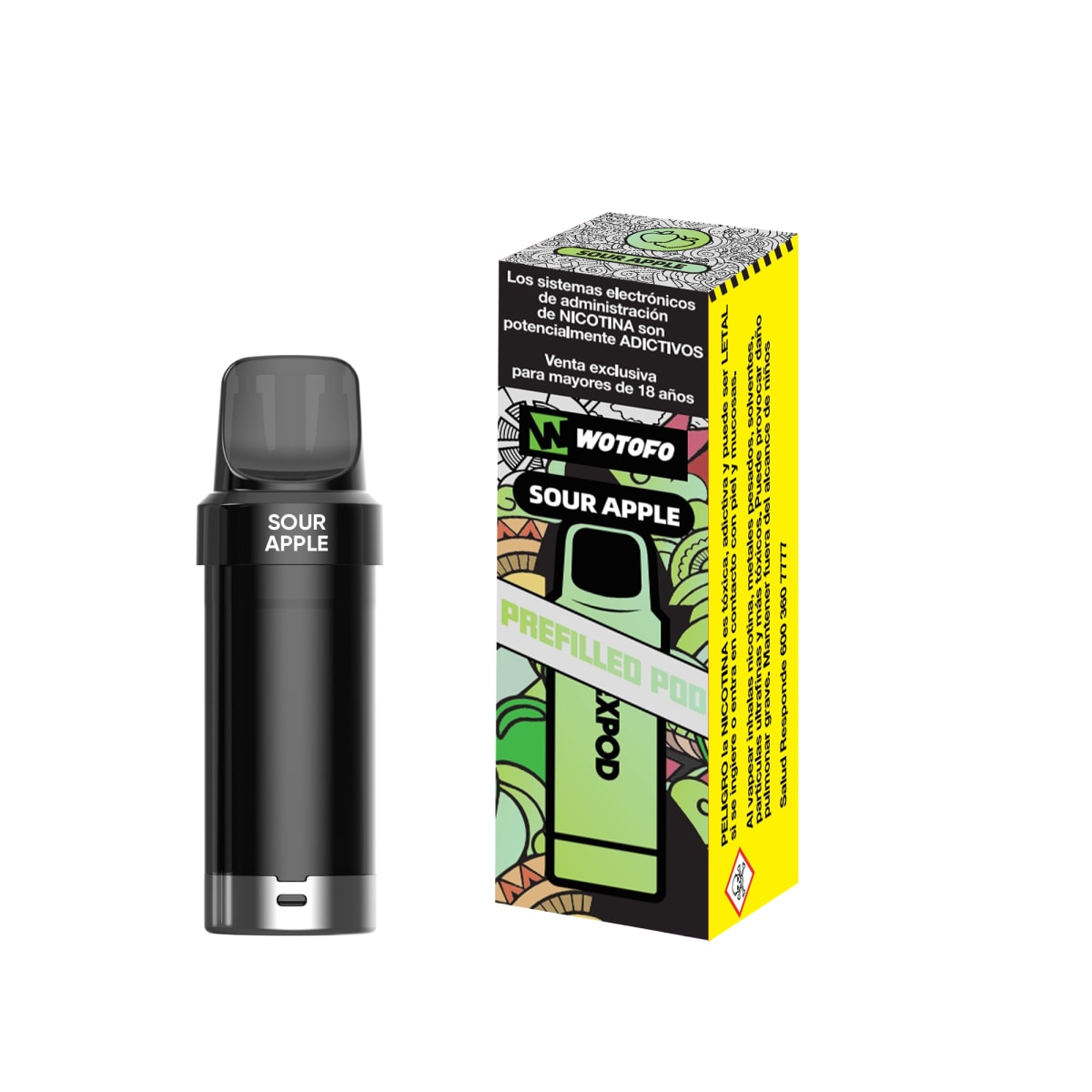Cartucho de Recarga Wotofo Nexpod Sour Apple - Manzana Ácida2