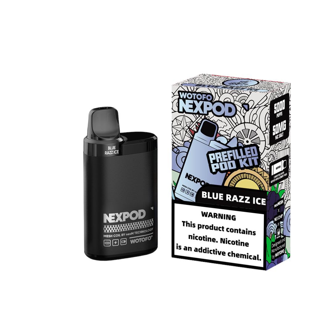Wotofo Nexpod Kit Blue Razz Ice 5000 Puffs - Arandanos con Hielo1