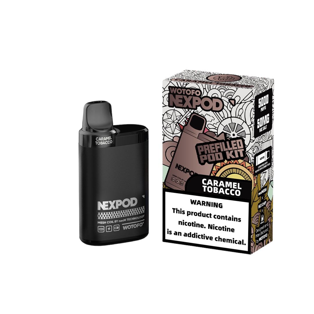 Wotofo Nexpod Kit Caramel Tobacco 5000 Puffs - Tabaco Caramelo1
