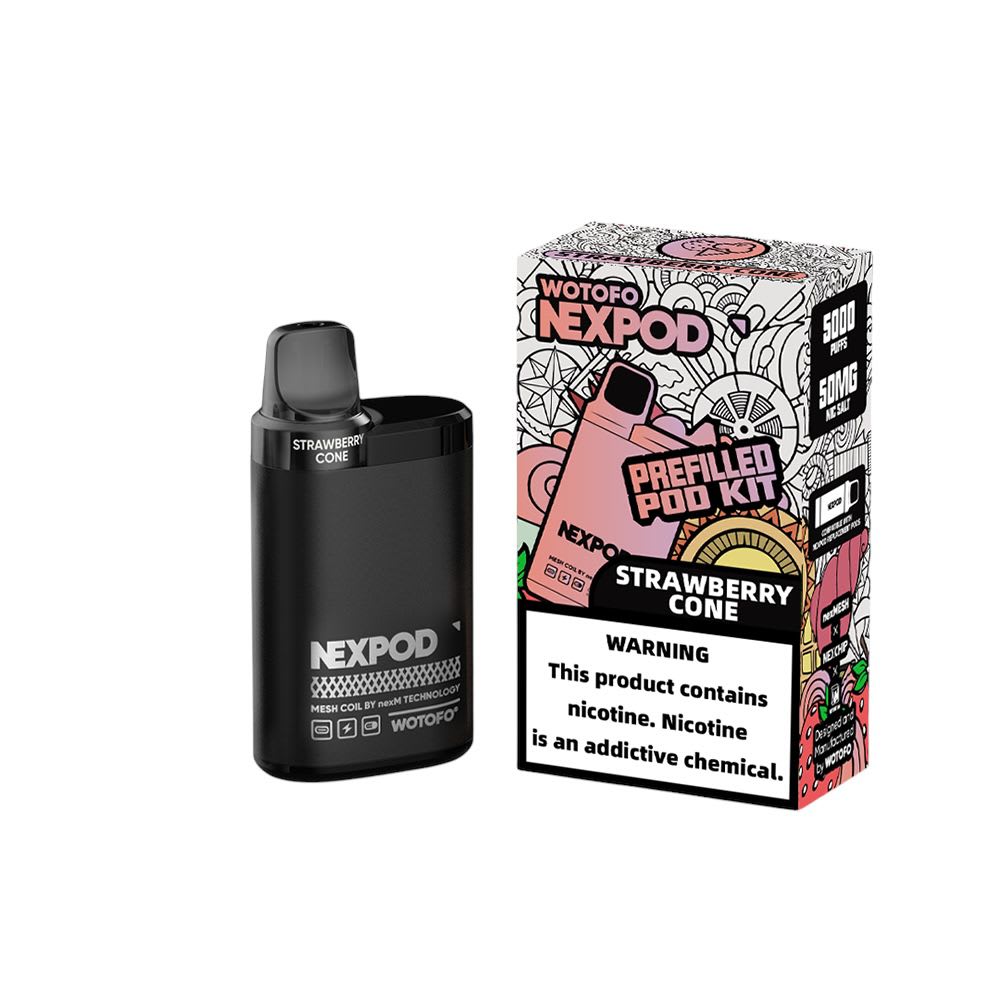 Wotofo Nexpod Kit Strawberry Cone 5000 puffs - Helado de Frutilla1