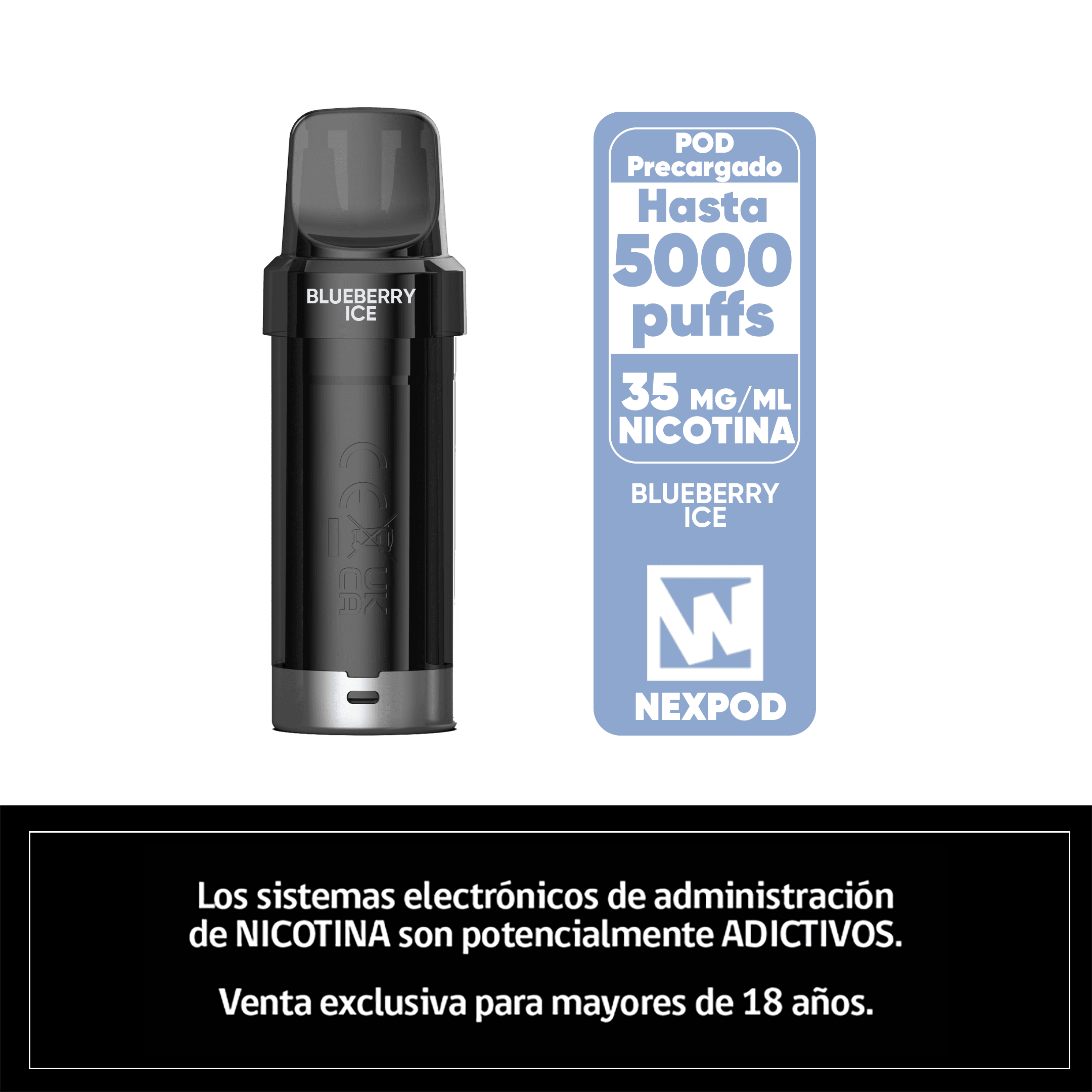 Cartucho de Recarga Wotofo Nexpod Blueberry Ice - Mora Ice