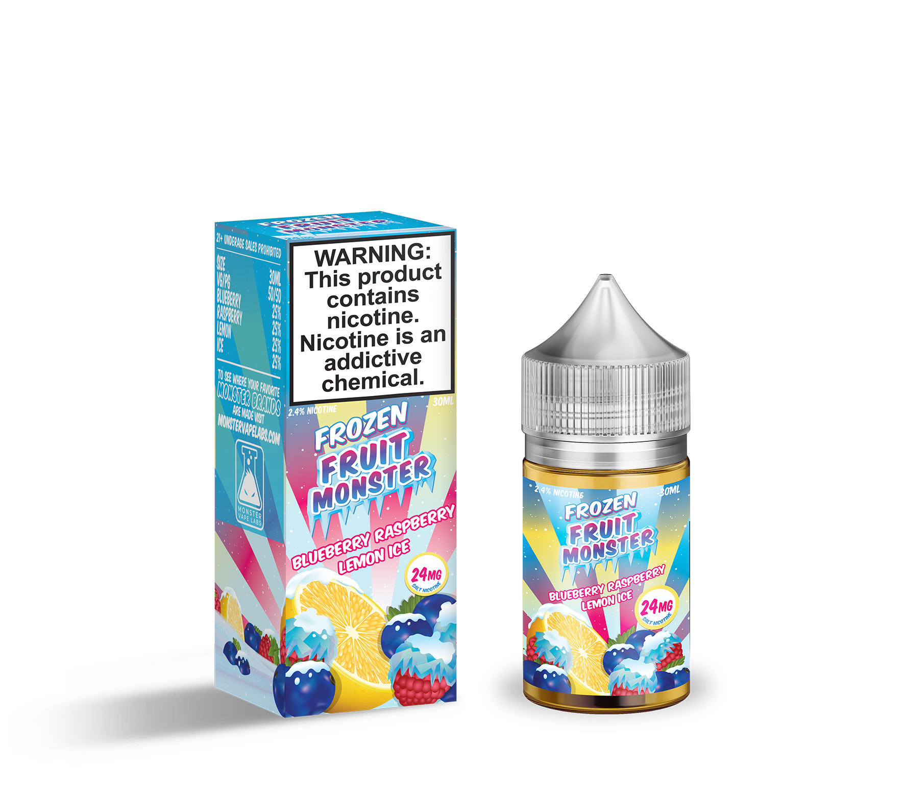 Frozen Fruit Monster Blueberry Rapsberry Lemon Salt 30ML - Arándanos, Frambuesa y Limón Ice
