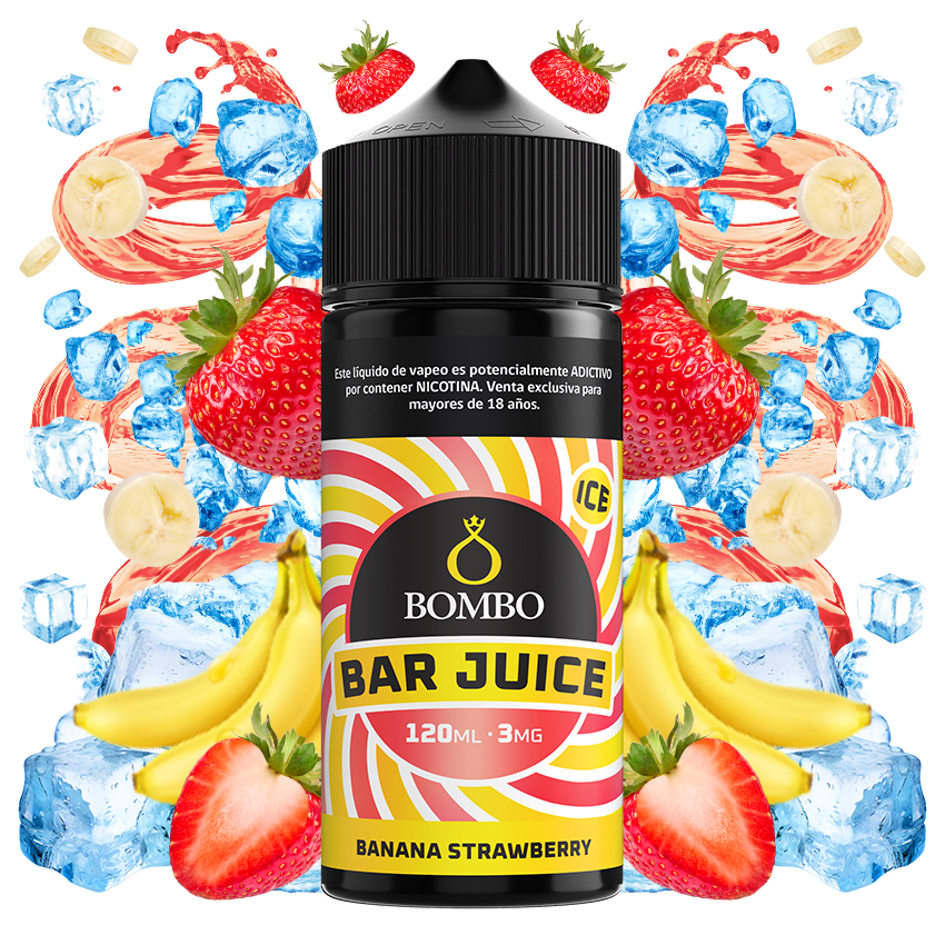 Bombo Bar Juice Banana Strawberry 120ml - Banana Frutilla