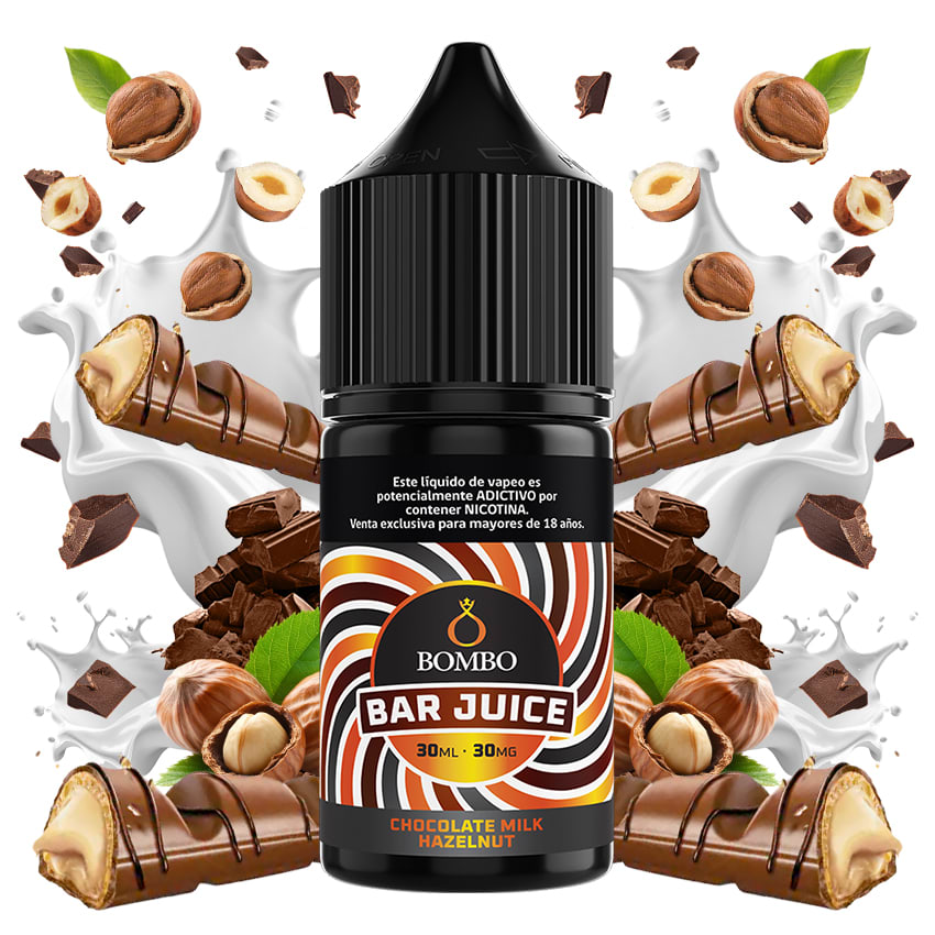 Bombo Bar Juice Chocolate Milk Hazelnut Salt 30ml - Chocolate, Leche y Avellanas