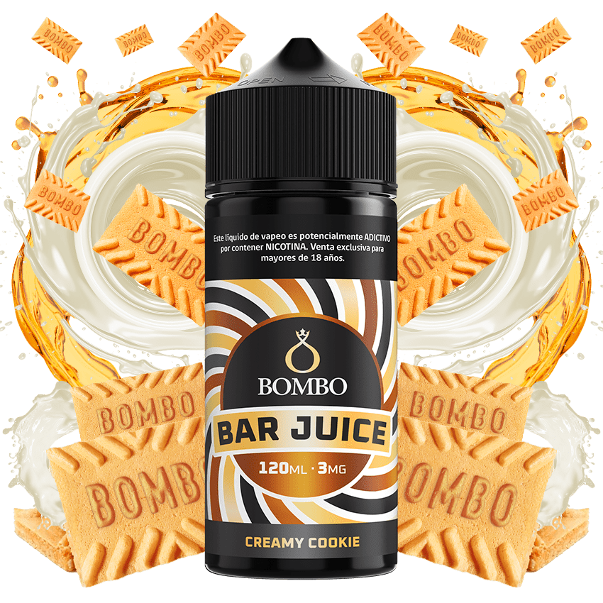 Bombo Bar Juice Creamy Cookie 120ml - Galleta Rellena