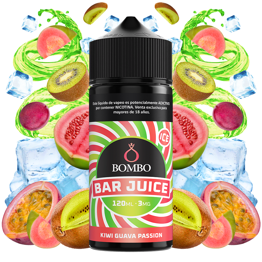 Bombo Bar Juice Kiwi Guava Passion 120ml - Kiwi Guayaba Maracuyá