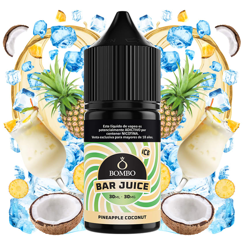 Bombo Bar Juice Pineapple Coconutn Ice Salt 30ml - Piña y Coco
