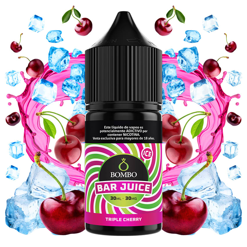 Bombo Bar Juice Triple Cherry Ice Salt 30ml - Cerezas