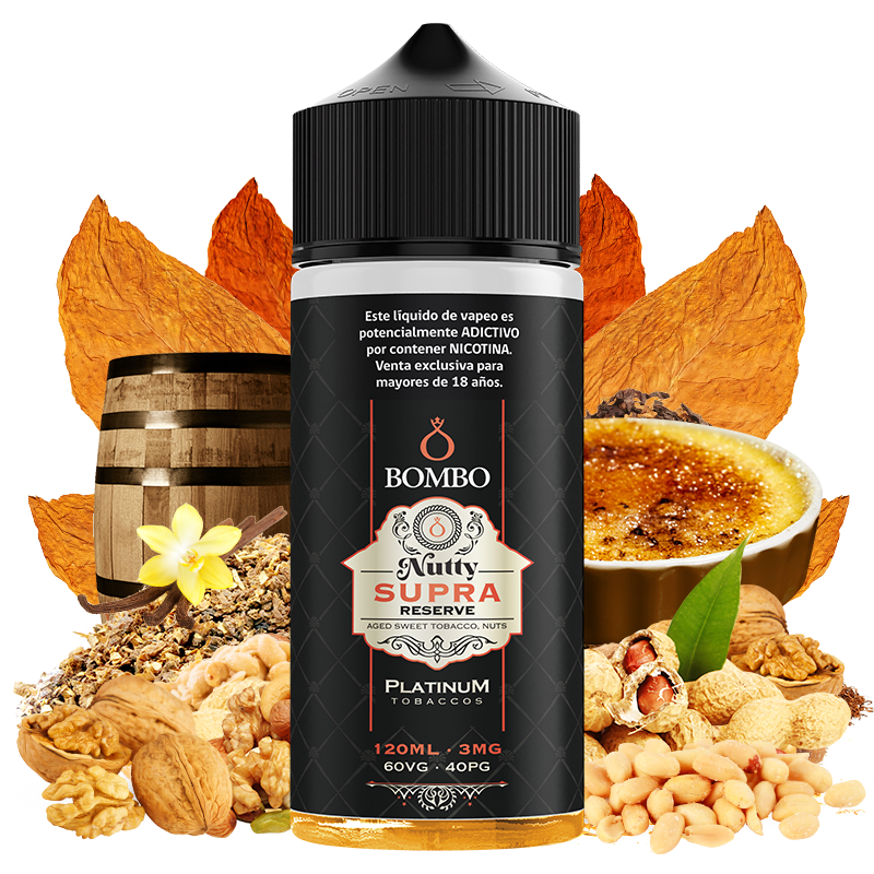 Bombo Nutty Supra Reserve 120ml - Tabaco Crema