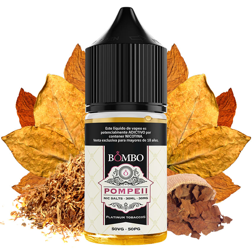 Bombo Pompeii Platinum Tobaccos Salt 30ml - Tabaco