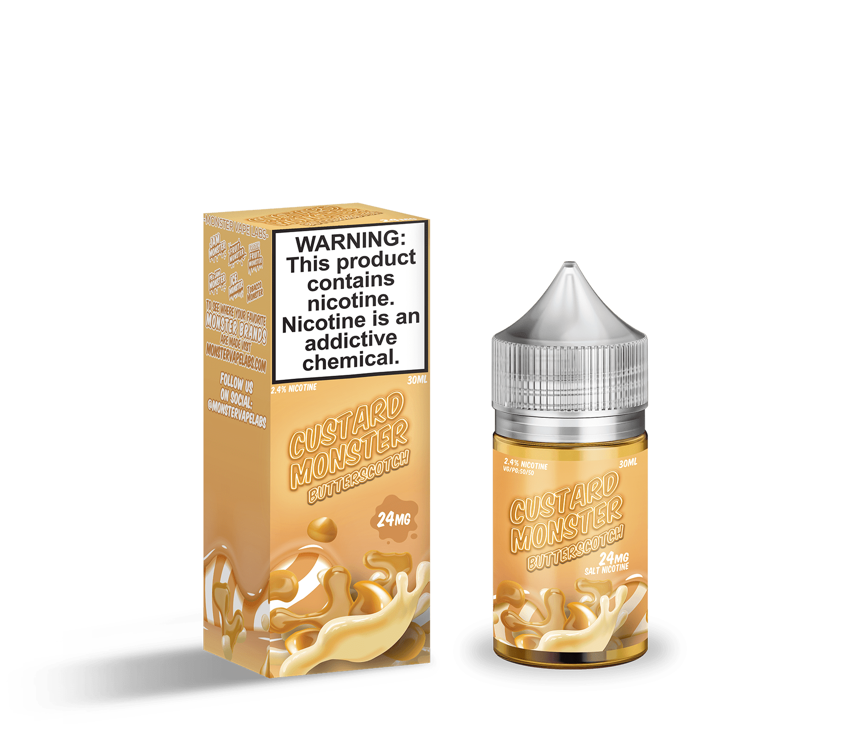 Custard Monster Butterscotch Salt 30ML - Caramelo y Crema Pastelera