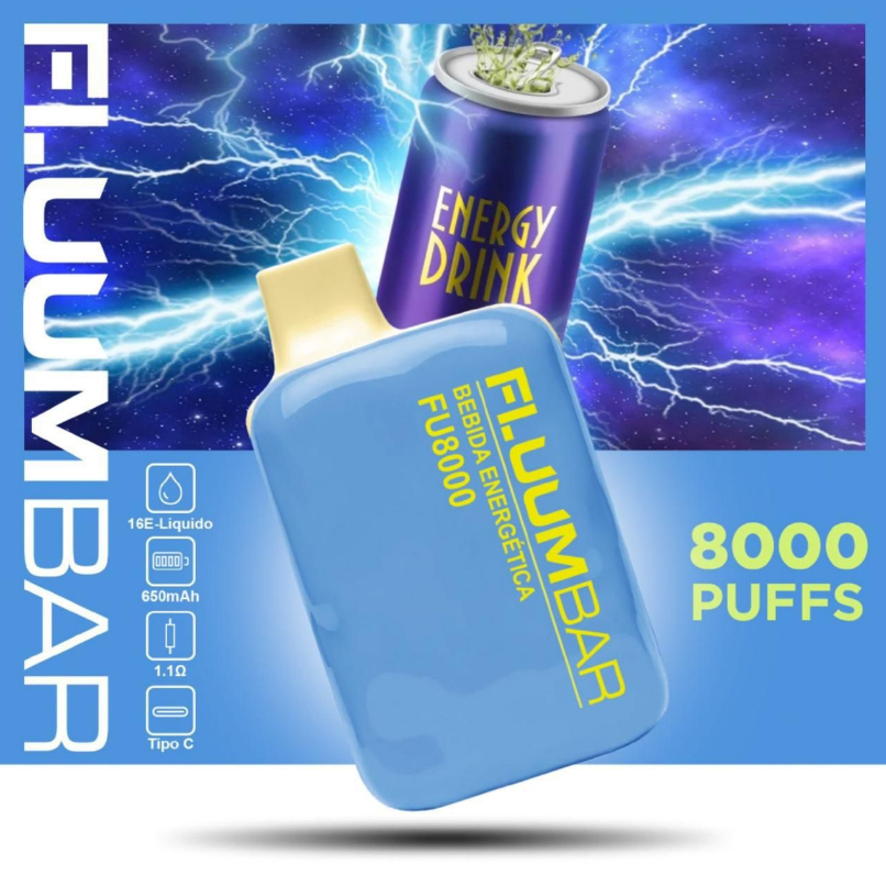 Fluumbar Bebida Energética 8000 Puffs