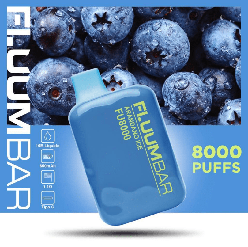 Fluumbar Arándanos Ice 8000 Puffs