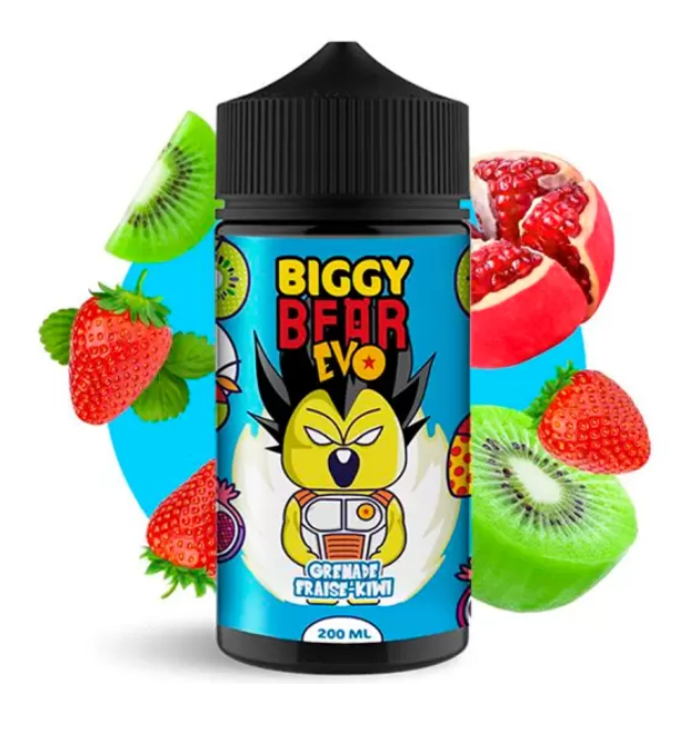 Biggy Bear Grenade Fraise Kiwi 200ml - Mix Granada Frutilla Kiwi Ice