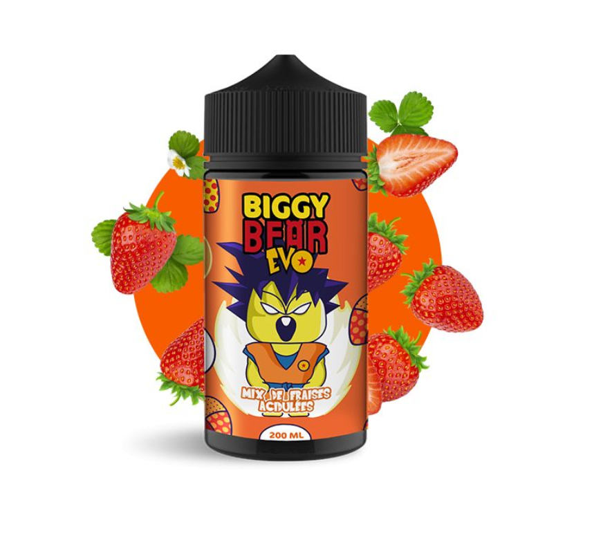 Biggy Bear Mix Fraises Acidulees 200ml - Frutilla Agridulce